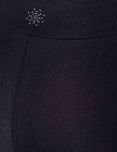 Marca Amazon - AURIQUE Leggings de Deporte con Estampado Óptico Mujer, Negro (Black/Turquoise), 46, Label:XXL Marca Amazon - AURIQUE Leggings de Deporte con Estampado Óptico Mujer, Negro (Black/Turquoise), 46, Label:XXL