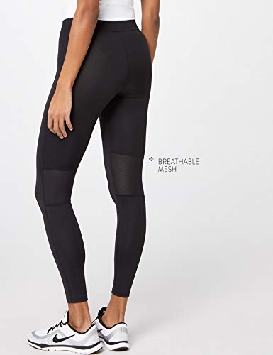 Marca Amazon - AURIQUE Leggings Deporte Petite Mujer, Negro (Black), 36, Label:XS