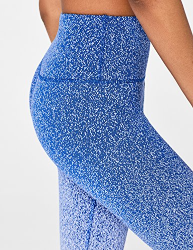 Marca Amazon - AURIQUE Leggings para Yoga con Degradado Mujer, Azul (Blue), 42, Label:L