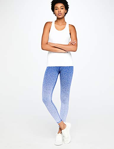 Marca Amazon - AURIQUE Leggings para Yoga con Degradado Mujer, Azul (Blue), 42, Label:L