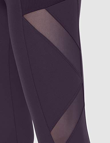 Marca Amazon - AURIQUE Mallas de Deporte con Panel de Rejilla Mujer, Morado (Nightshade), 40, Label:M Marca Amazon - AURIQUE Mallas de Deporte con Panel de Rejilla Mujer, Morado (Nightshade), 40, Label:M