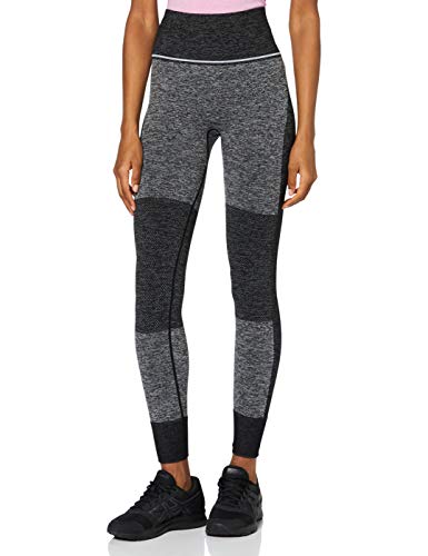 Marca Amazon - AURIQUE Mallas de Deporte sin Costuras de Tiro Alto Mujer, Negro (Black), 38, Label:S Marca Amazon - AURIQUE Mallas de Deporte sin Costuras de Tiro Alto Mujer, Negro (Black), 38, Label:S