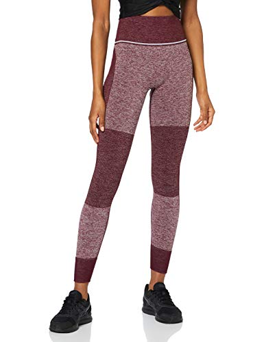 Marca Amazon - AURIQUE Mallas de Deporte sin Costuras de Tiro Alto Mujer, Rojo (Port Royale), 38, Label:S Marca Amazon - AURIQUE Mallas de Deporte sin Costuras de Tiro Alto Mujer, Rojo (Port Royale), 38, Label:S