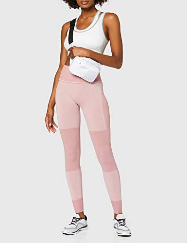 Marca Amazon - AURIQUE Mallas de Deporte sin Costuras de Tiro Alto Mujer, Rosa (Dusky Pink), 44, Label:XL