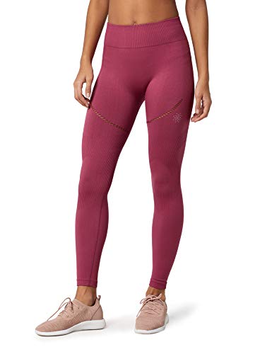 Marca Amazon - AURIQUE Mallas de Deporte sin Costuras Mujer, Rosa (Hawthorne Rose), 40, Label:M