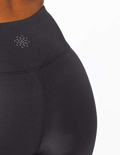 Marca Amazon - AURIQUE Mallas de Deporte Tiro Alto Mujer, Negro (Black/White), 40, Label:M Marca Amazon - AURIQUE Mallas de Deporte Tiro Alto Mujer, Negro (Black/White), 40, Label:M