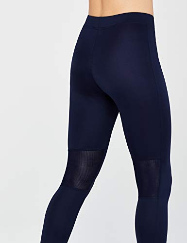 Marca Amazon - AURIQUE Mallas Largas de Deporte Mujer, Azul (Navy), 40, Label:M Marca Amazon - AURIQUE Mallas Largas de Deporte Mujer, Azul (Navy), 40, Label:M