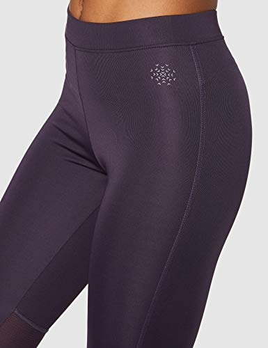 Marca Amazon - AURIQUE Mallas Largas de Deporte Mujer, Morado (Nightshade), 42, Label:L