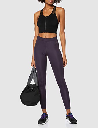 Marca Amazon - AURIQUE Mallas Largas de Deporte Mujer, Morado (Nightshade), 42, Label:L