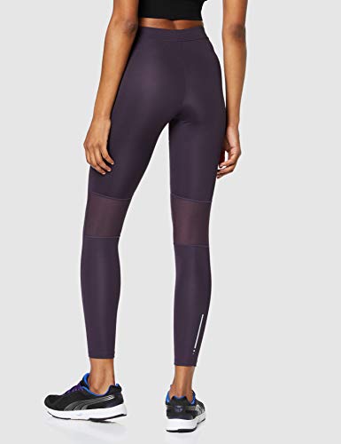 Marca Amazon - AURIQUE Mallas Largas de Deporte Mujer, Morado (Nightshade), 42, Label:L