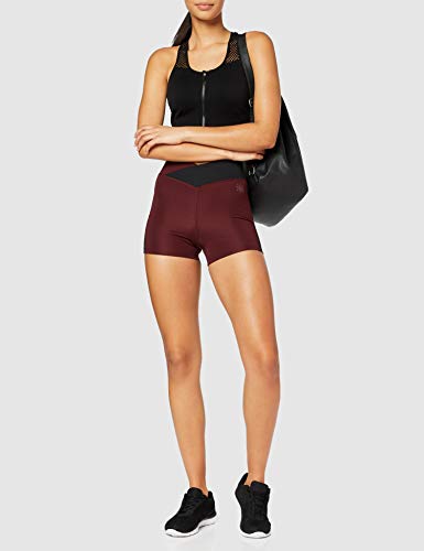 Marca Amazon - AURIQUE Shorts de Deporte Mujer, Negro (Puerto/Negro), 40, Label:M