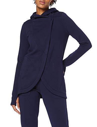 Marca Amazon - AURIQUE Sudadera Cruzada con Capucha Mujer, Azul (Navy), 36, Label:XS