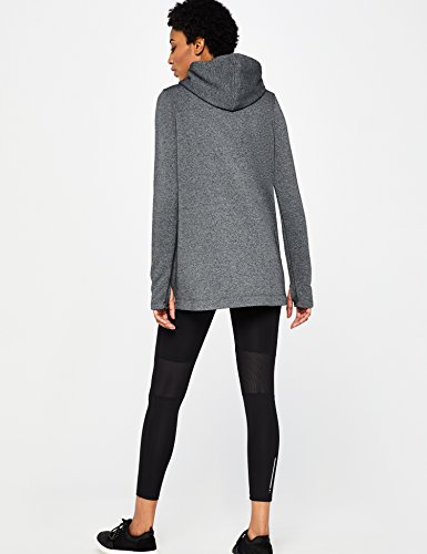 Marca Amazon - AURIQUE Sudadera Cruzada con Capucha Mujer, Gris (Dark Grey), 38, Label:S