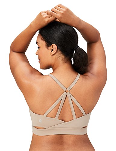 Marca Amazon - Core 10 - Icon Series -Sujetador deportivo Ballerina para mujer (XS-3X), Morado (taupe), US L (EU L - XL)