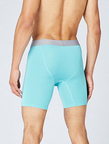 Marca Amazon - find. Bóxer Largos de Deporte para Hombre, Pack de 2, Azul (Turquoise/Worker Blue), M, Label: M