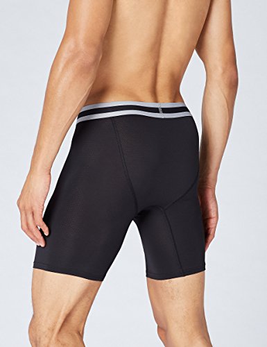 Marca Amazon - find. Bóxer Largos de Deporte para Hombre, Pack de 2, negro, L, Label: L