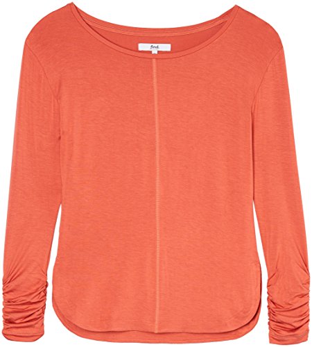 Marca Amazon - find. Camiseta de Manga Larga y Cuello Redondo Mujer, Naranja (Rust), 40, Label: M Marca Amazon - find. Camiseta de Manga Larga y Cuello Redondo Mujer, Naranja (Rust), 40, Label: M