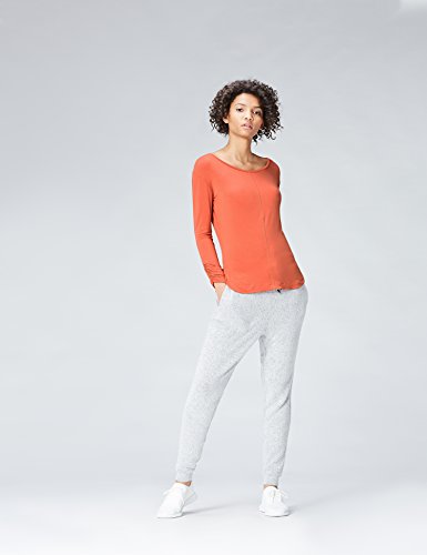 Marca Amazon - find. Camiseta de Manga Larga y Cuello Redondo Mujer, Naranja (Rust), 40, Label: M Marca Amazon - find. Camiseta de Manga Larga y Cuello Redondo Mujer, Naranja (Rust), 40, Label: M