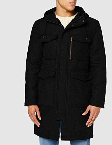 Marca Amazon - find. Chaqueta Utilitaria Hombre, Negro (Black), M, Label: M Marca Amazon - find. Chaqueta Utilitaria Hombre, Negro (Black), M, Label: M