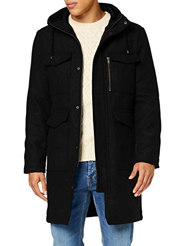 Marca Amazon - find. Chaqueta Utilitaria Hombre, Negro (Black), M, Label: M Marca Amazon - find. Chaqueta Utilitaria Hombre, Negro (Black), M, Label: M