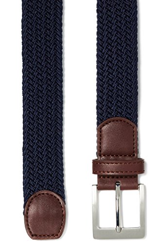 Marca Amazon - find. Cinturón Trenzado para Hombre, Azul (Navy), XL, Label: XL