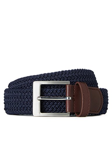 Marca Amazon - find. Cinturón Trenzado para Hombre, Azul (Navy), XL, Label: XL