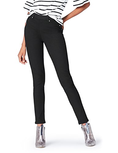 Marca Amazon - find. Jeggings para Mujer, Negro (Black), 30W / 32L, Label: 30W / 32L