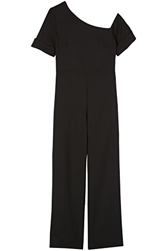 Marca Amazon - find. Mono Asimétrico para Mujer, Negro (Black Beauty 19-3911), 40, Label: M Marca Amazon - find. Mono Asimétrico para Mujer, Negro (Black Beauty 19-3911), 40, Label: M