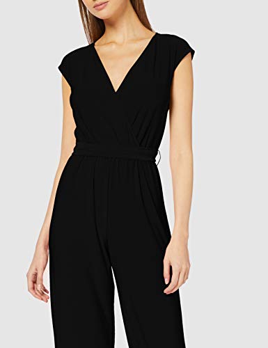 Marca Amazon - find. Mono Fluido de Manga Corta para Mujer, Negro (Black), 38, Label: S Marca Amazon - find. Mono Fluido de Manga Corta para Mujer, Negro (Black), 38, Label: S