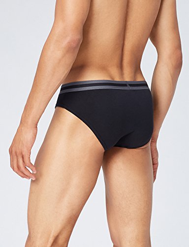 Marca Amazon - find. Slip para Hombre Y-Front, Pack de 5, Negro (Black X5), M, Label: M Marca Amazon - find. Slip para Hombre Y-Front, Pack de 5, Negro (Black X5), M, Label: M