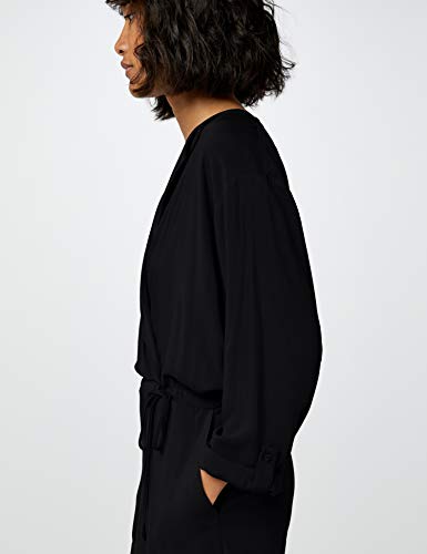 Marca Amazon - find. Soft Tie Waist Mono Mujer, Negro (Black), 36, Label: XS