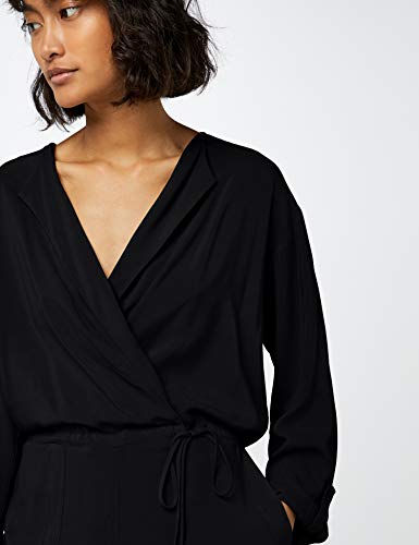 Marca Amazon - find. Soft Tie Waist Mono Mujer, Negro (Black), 36, Label: XS Marca Amazon - find. Soft Tie Waist Mono Mujer, Negro (Black), 36, Label: XS