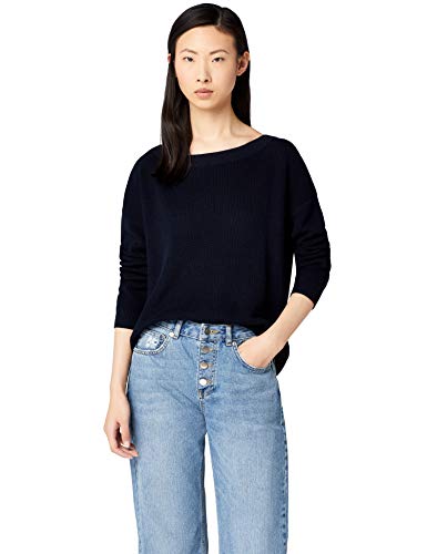 Marca Amazon - find. Stitch Jumper - suéter Mujer, Azul (Navy Navy), 36, Label: XS