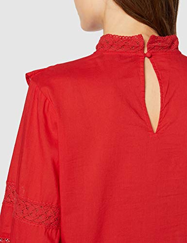 Marca Amazon - find. Top de Encaje Mujer, Rojo (Poppy Red), 44, Label: XL