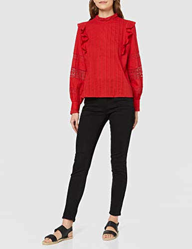 Marca Amazon - find. Top de Encaje Mujer, Rojo (Poppy Red), 44, Label: XL