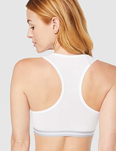 Marca Amazon - Iris & Lilly Belk018m2 - Racer Back Top Mujer, Blanco, XS, Label: XS