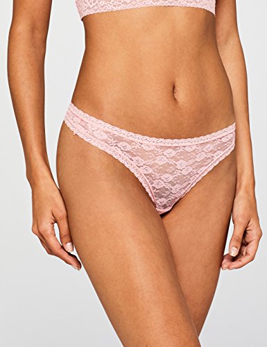 Marca Amazon - Iris & Lilly Belk034m2 - Thong Mujer, Multicolor (Pink/Black), S, Label: S Marca Amazon - Iris & Lilly Belk034m2 - Thong Mujer, Multicolor (Pink/Black), S, Label: S
