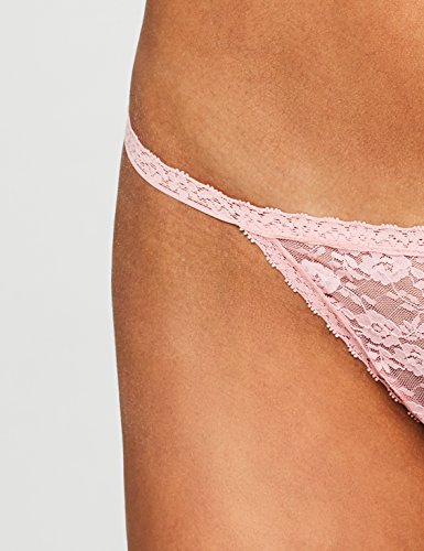 Marca Amazon - Iris & Lilly Belk037m2 - Thong Mujer, Multicolor (Pink/Black), S, Label: S