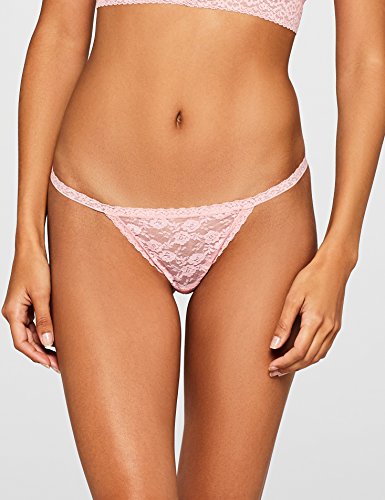Marca Amazon - Iris & Lilly Belk037m2 - Thong Mujer, Multicolor (Pink/Black), S, Label: S