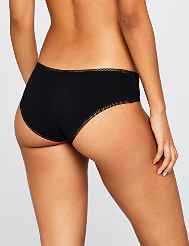 Marca Amazon - IRIS & LILLY Braguita de Algodón Mujer, Pack de 5, Negro (Black), S, Label: S Marca Amazon - IRIS & LILLY Braguita de Algodón Mujer, Pack de 5, Negro (Black), S, Label: S