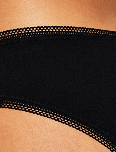 Marca Amazon - IRIS & LILLY Braguita de Algodón Mujer, Pack de 5, Negro (Black), S, Label: S Marca Amazon - IRIS & LILLY Braguita de Algodón Mujer, Pack de 5, Negro (Black), S, Label: S