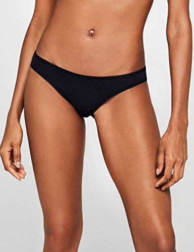 Marca Amazon - Iris & Lilly Braguita Mujer, Pack de 5, Multicolor (Night Sky/ Scarlet Sage/ White), L, Label: L Marca Amazon - Iris & Lilly Braguita Mujer, Pack de 5, Multicolor (Night Sky/ Scarlet Sage/ White), L, Label: L