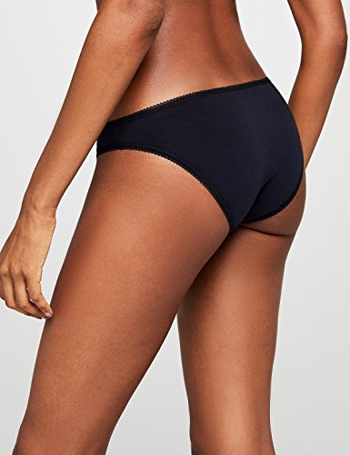 Marca Amazon - Iris & Lilly Braguita Mujer, Pack de 5, Multicolor (Night Sky/ Scarlet Sage/ White), L, Label: L Marca Amazon - Iris & Lilly Braguita Mujer, Pack de 5, Multicolor (Night Sky/ Scarlet Sage/ White), L, Label: L