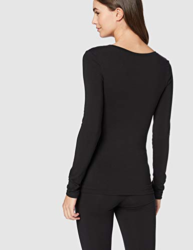 Marca Amazon - IRIS & LILLY Camiseta Interior Térmica Ligera de Manga Larga para Mujer, Negro (Black), M, Label: M Marca Amazon - IRIS & LILLY Camiseta Interior Térmica Ligera de Manga Larga para Mujer, Negro (Black), M, Label: M
