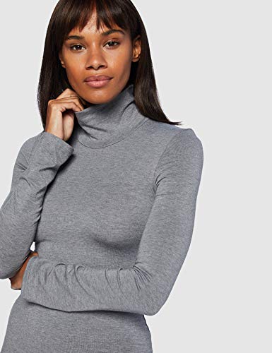 Marca Amazon - Iris & Lilly Camiseta térmica Mujer, Gris (Grey Melange), S, Label: S Marca Amazon - Iris & Lilly Camiseta térmica Mujer, Gris (Grey Melange), S, Label: S