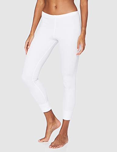 Marca Amazon - IRIS & LILLY Leggins Interiores Mujer, Pack de 2, Blanco (White), M, Label: M