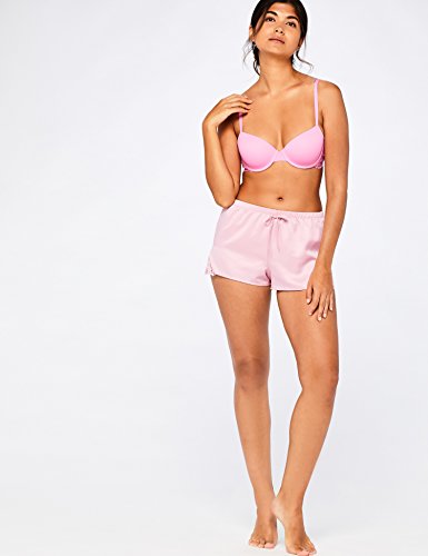 Marca Amazon - IRIS & LILLY Sujetador con Aros y Copa Preformada con Encaje Mujer, Rosa (Begonia Pink/sand Dollar), 90C, Label: 34C Marca Amazon - IRIS & LILLY Sujetador con Aros y Copa Preformada con Encaje Mujer, Rosa (Begonia Pink/sand Dollar), 90C, Label: 34C