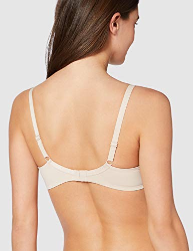 Marca Amazon - Iris & Lilly Sujetador Copa Alta Mujer, Beige (Nude), 100D, Label: 38D