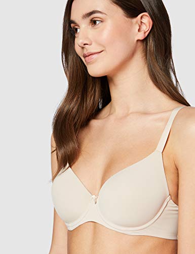 Marca Amazon - Iris & Lilly Sujetador Copa Alta Mujer, Beige (Nude), 100D, Label: 38D