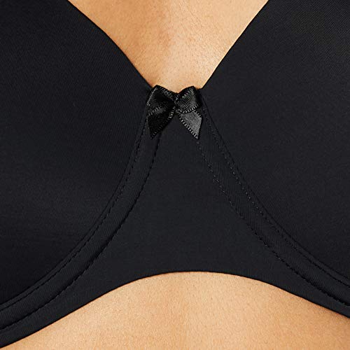 Marca Amazon - Iris & Lilly Sujetador Copa Alta Mujer, Negro (Black), 90D, Label: 34D